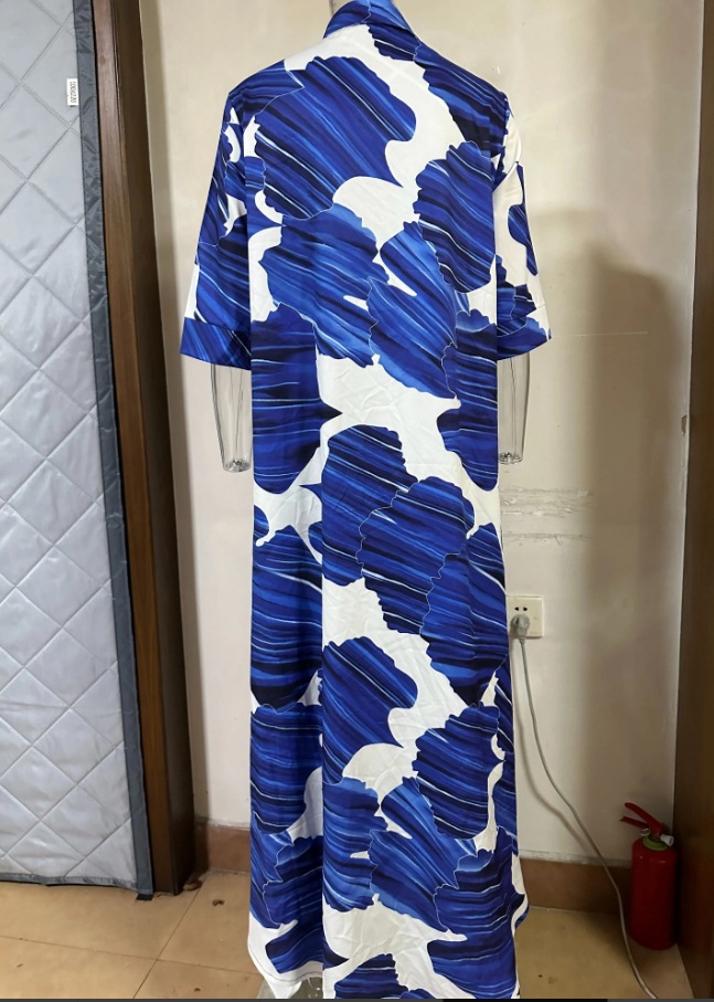 Shirt Dress Dresses Type Polyester Fabric Type Wholesale Women's Elegant Button Color Block Daily Turndown Half Sleeve Shirt Dress