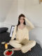 Pajamas women's modal cotton spring and autumn comfortable cute idea cardigan long sleeve trousers suit in stock homewear
