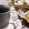 Swiss watch, square metal fashionable waterproof set