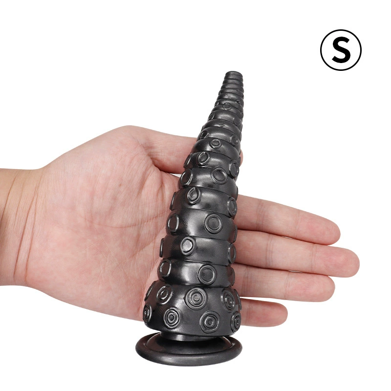 Anal Plug Octopus Tentacle, 3 Sizes S/M/L, Black or Transparent, Suction Base