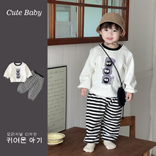 男童套装2025秋季新款一岁男宝宝春秋外出长袖长裤两件套婴儿衣服