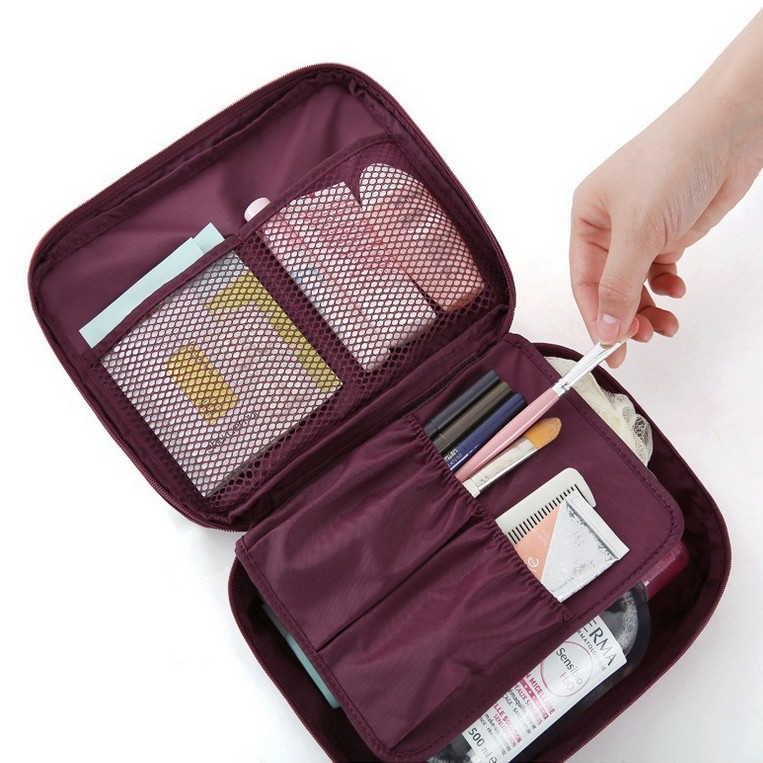 Bolsa de almacenamiento de viaje de segunda generación de gran capacidad, versión coreana, almacenamiento y organización de cosméticos, neceser de doble cremallera para mujer, impermeable y a prueba de polvo