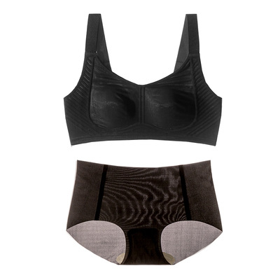 5549 tira de jalea sin costuras soporte suave inalámbrico más tamaño ajustable cepillado ropa interior térmica sujetador ultrafino de las mujeres
