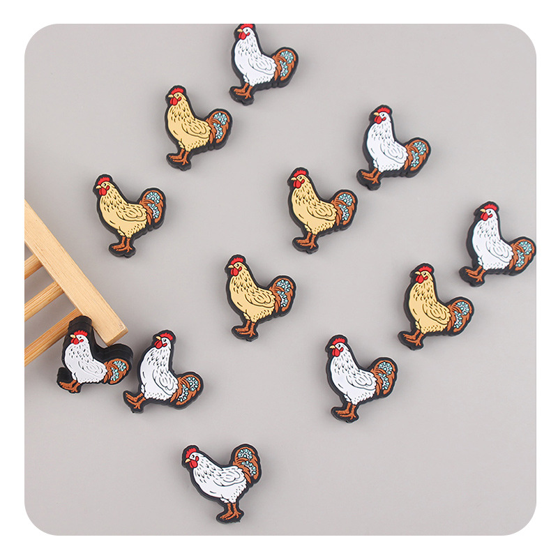 Productos para bebés caricatura silicona perlas de gallo DIY bebé molar tetina cadena de pulsera de goma juguetes accesorios