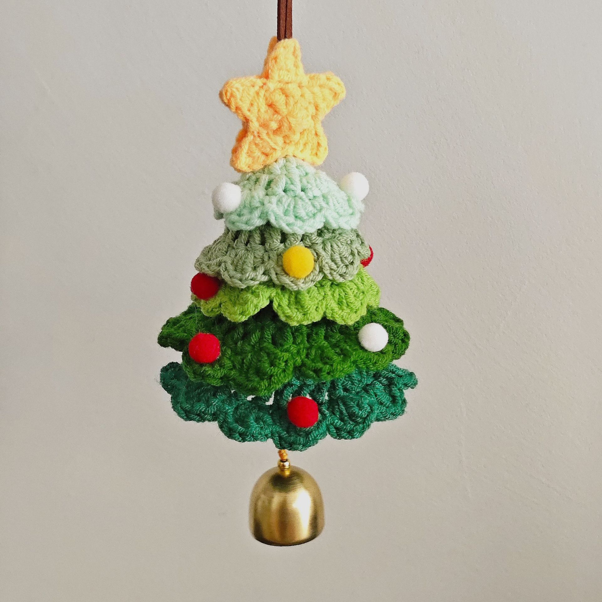 Cross-Border Special Wool Crochet Christmas Tree Ornaments Plush Christmas Pendants Christmas Decoration Car Pendants
