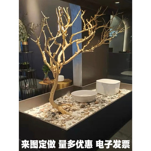 造景树枝许愿树真树原木树枝装饰树天然树去皮假树枝软装庭院枯树-阿里巴巴
