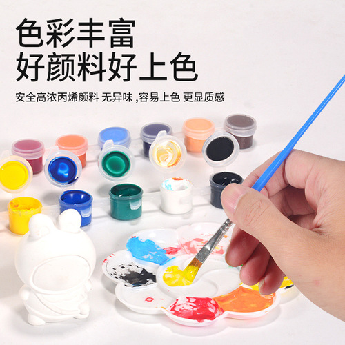 Internet celebrity plaster rabbit painted plaster doll children's handmade diy plaster doll wholesale educational toys