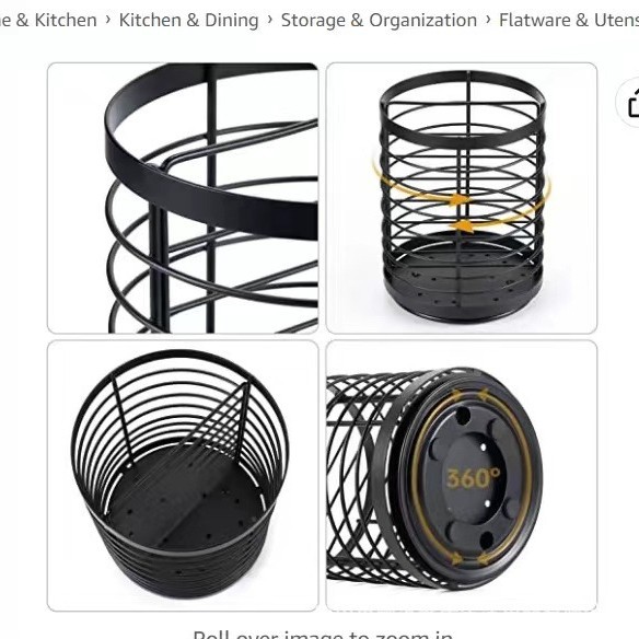 Escurridor Organizador de Cubiertos de Hierro, Multiuso, para Cocina