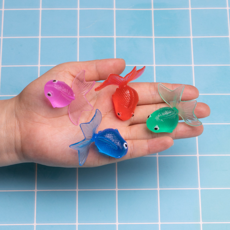 TPR ソフトプラスチック製模擬小金魚、模擬海洋動物、熱帯魚、浮かぶ小金魚、子供用釣りおもちゃ|undefined