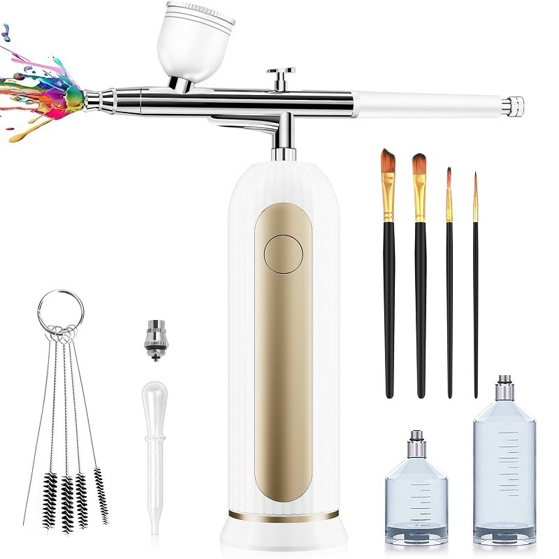 흰색 180KPA 산소 주입기 (2 개의 예비 노즐 브러시 브러시 포함)