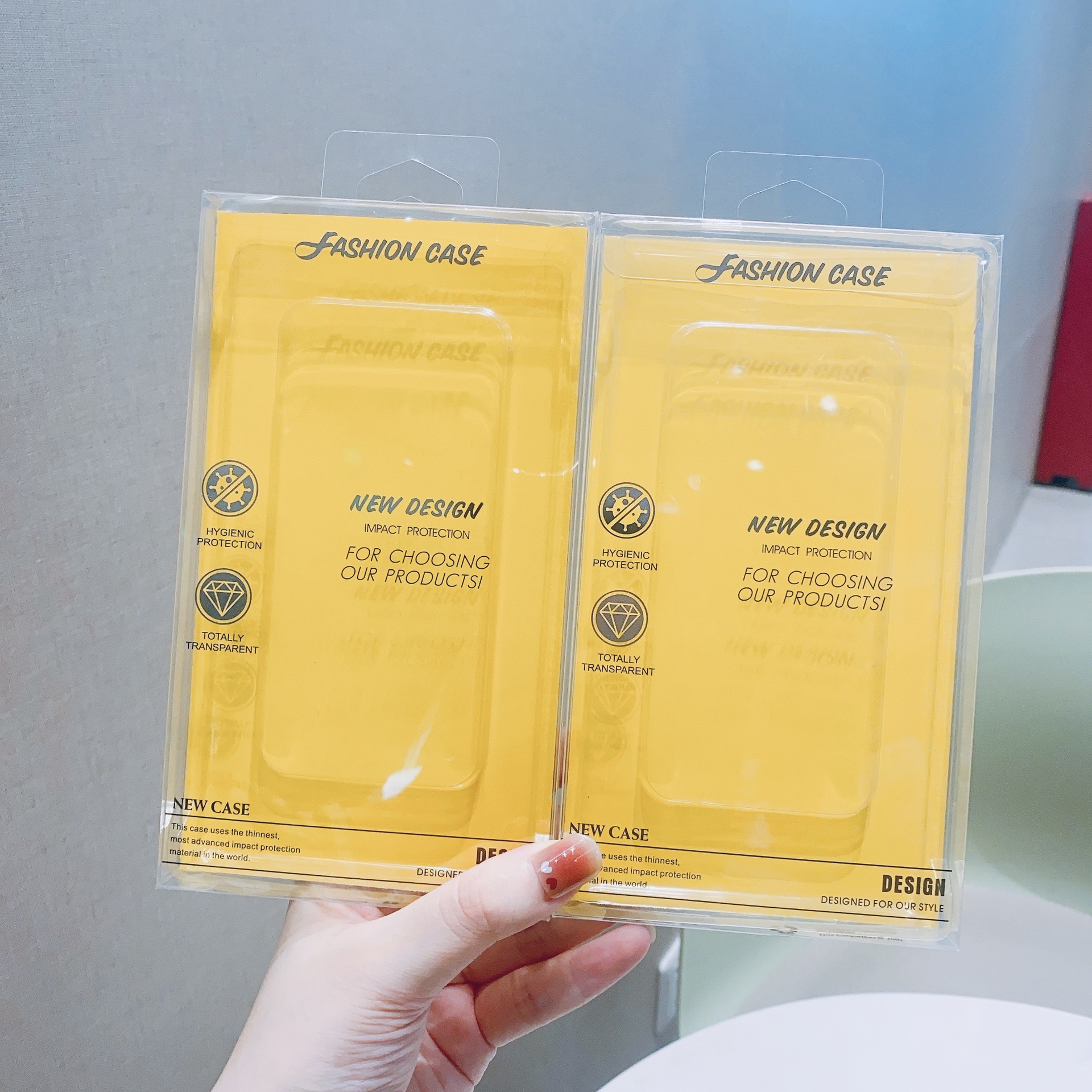 手机壳包装胶盒包装现货时尚透明PVC盒手机壳包装盒15promax挂钩x