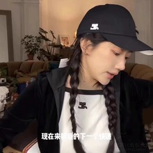 法国小众cou徽标刺绣鸭舌帽棒球帽Jennie金智妮同款4色男女同款