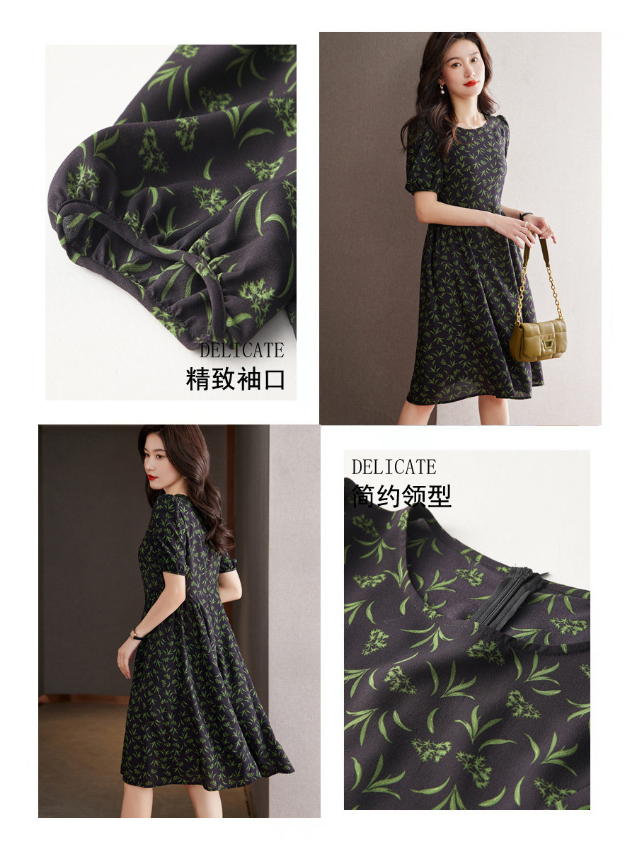 Summer fashionable elegant fresh long shiffon dress