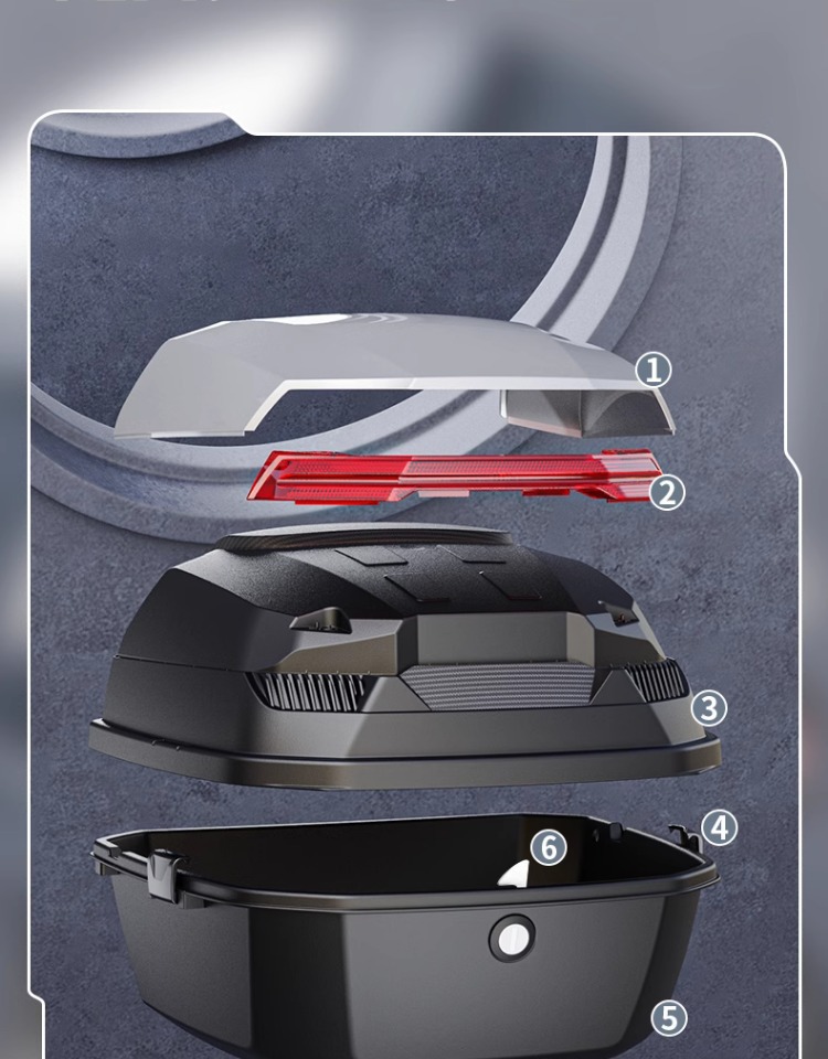 Suitable for Electric Vehicle Trunk Yadea Aima Taiping Luyuan Universal Large Battery Vehicle Rear Trunk Motorcycle