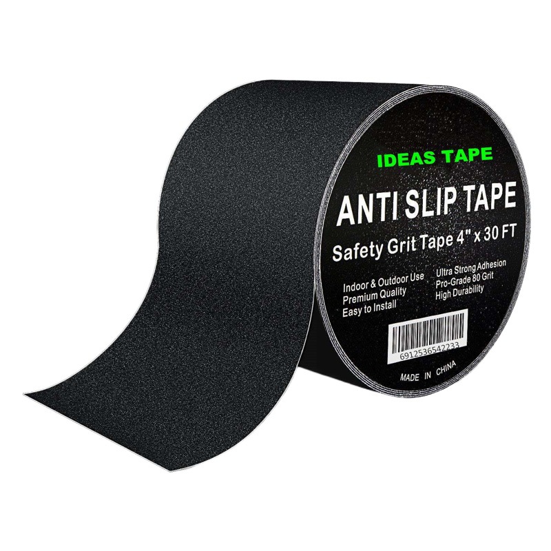 Cinta antideslizante negra antideslizante resistente al desgaste de la escalera pegatinas antideslizantes Cinta de advertencia de seguridad de cinta esmerilada de PVC