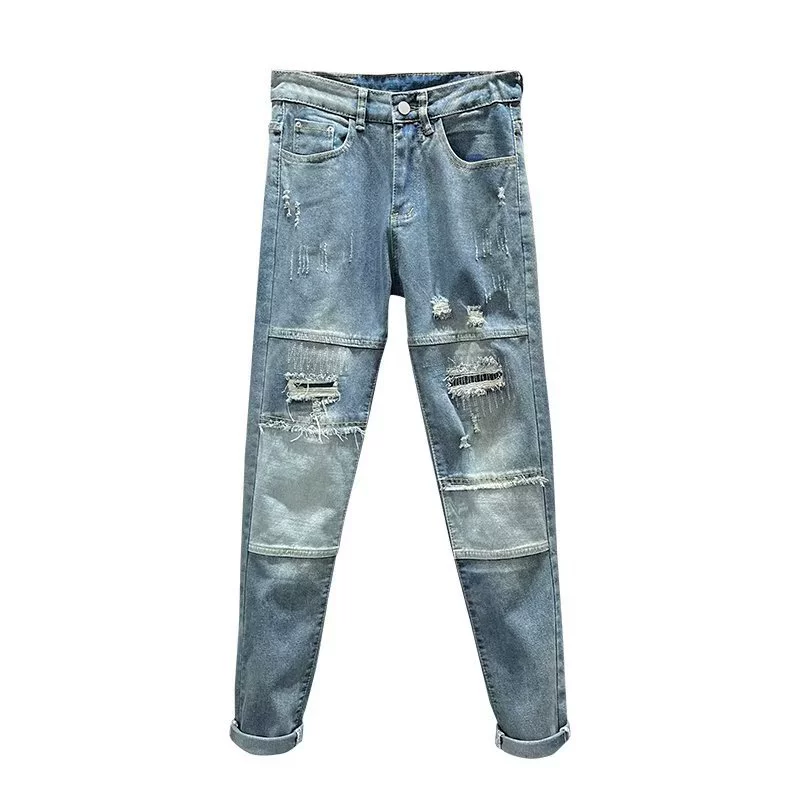 Осенние джинсы, модные брюки, slim fit