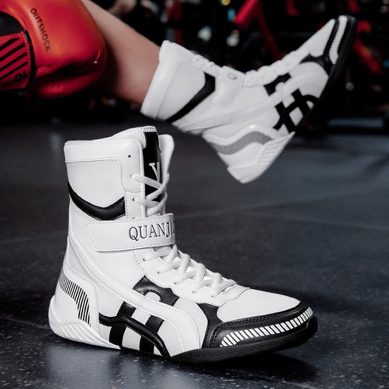 Professional boxing shoes, Sanda fighting shoes, specialized competition martial arts training boxing shoes, Taekwondo and Muay Thai men's fighting shoes