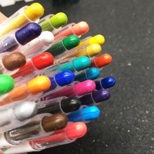 Wholesale 24 color rotating crayons set kindergarten color crayons 12 colors children's oil pastels 18 colors safe