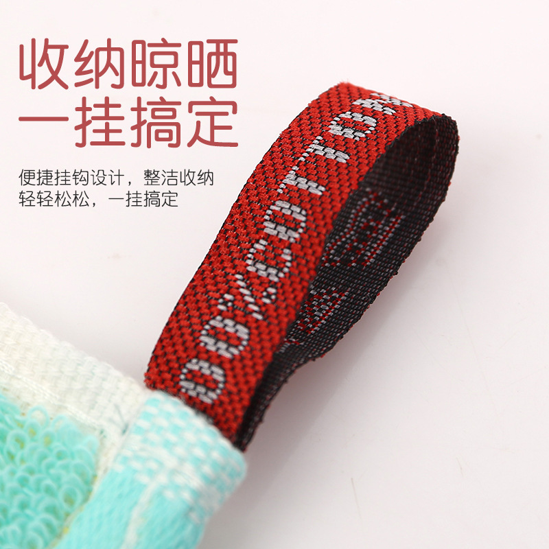 幼儿园宝宝挂式洗脸擦手擦脸巾可爱动物儿童小手帕卡通提花小方巾|undefined