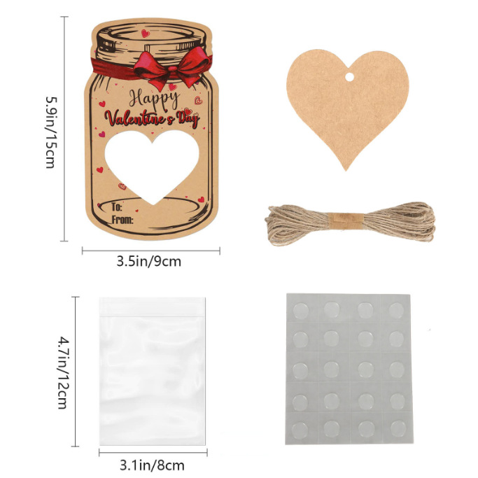 Tarjeta de San Valentín vintage botella mensaje regalo romántico transfronterizo