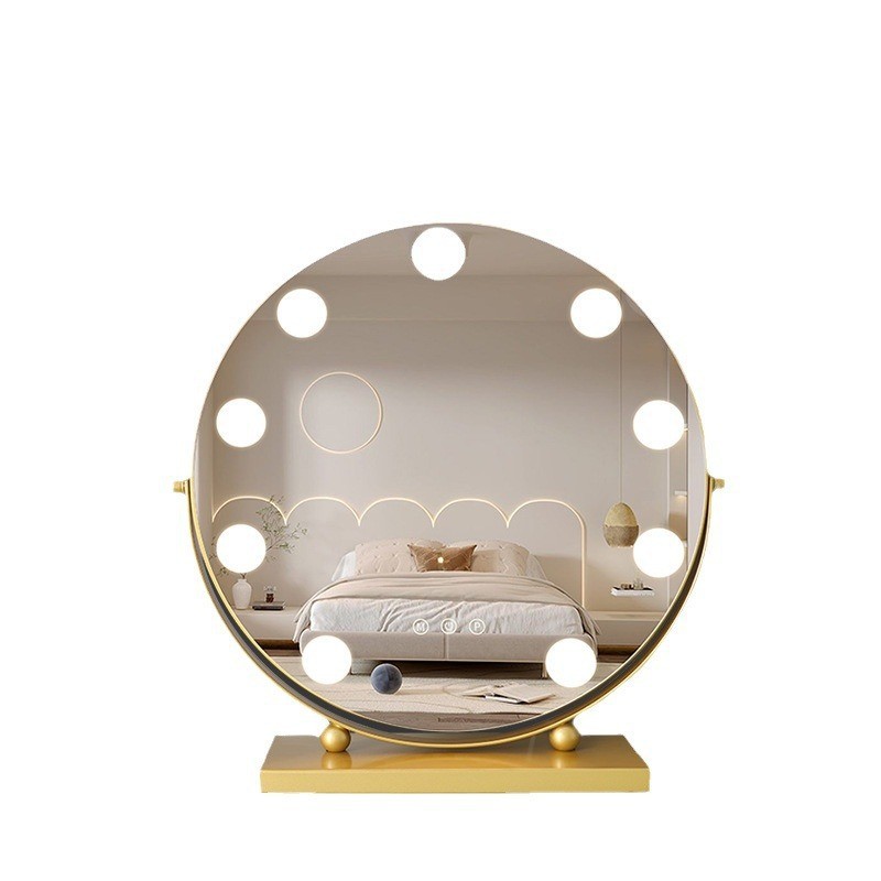 Espejo de maquillaje espejo con lámpara de escritorio de escritorio de vestuario led dormitorio principal doméstico de alto nivel dormitorio de estudiantes de tamaño grande atenuación