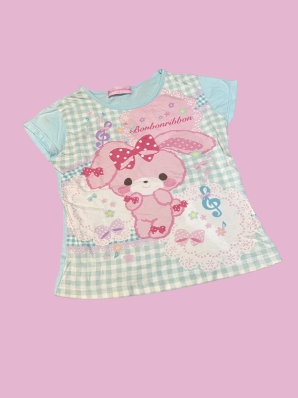 日本の子供の趣味の復刻mezzopianoの甘くてかわいい娘の服の漫画のプリントの柔らかい妹の古着のtシャツの半袖|undefined