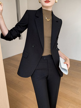 黑色职业西装套装女高级感2024春季新款时尚气质休闲高端西服正装