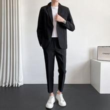 2025坠感西服套装男宽松韩版帅气休闲轻熟风休闲西装男潮痞帅潮流