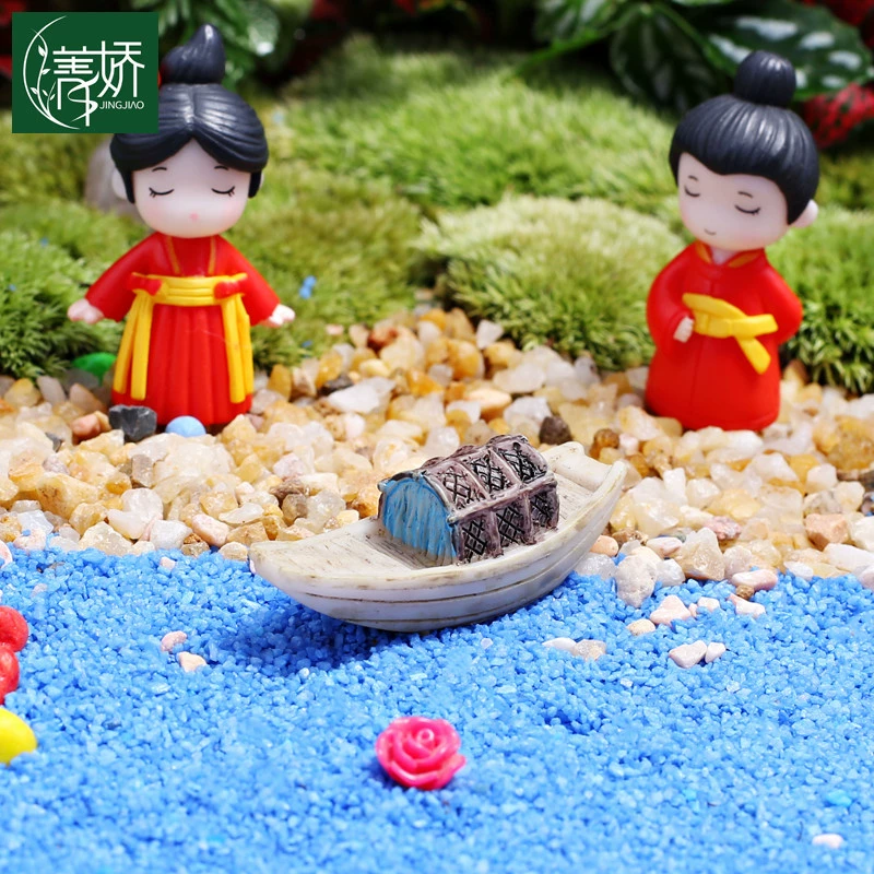 Цзяннань лодка мох мясистый микропейзаж DIY материал горшок Садоводство зеленые растения Цветочные украшения