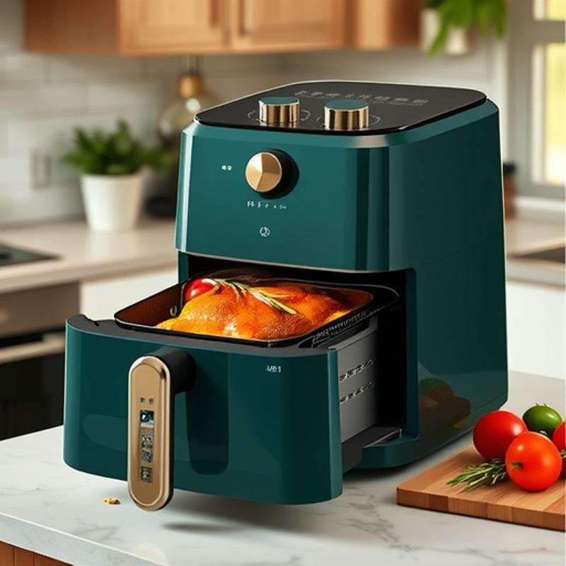 New Air Fryer Household Intelligent Multi-Functional Visual Touch Screen Electric Fryer Oil-Free Large-Capacity Oven All-In-One Machine