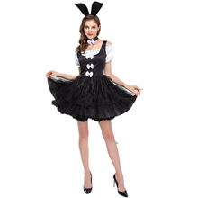 萬聖節服裝成人女 兔女郎裙子兔子裝魔術師演出服游戲制服蓬蓬裙