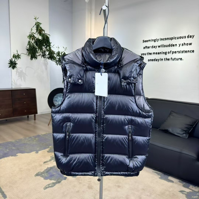 【Free Shipping】Cross-Border Maya Hooded Vest M03 Moncler-Style down Vest Unisex Bormes