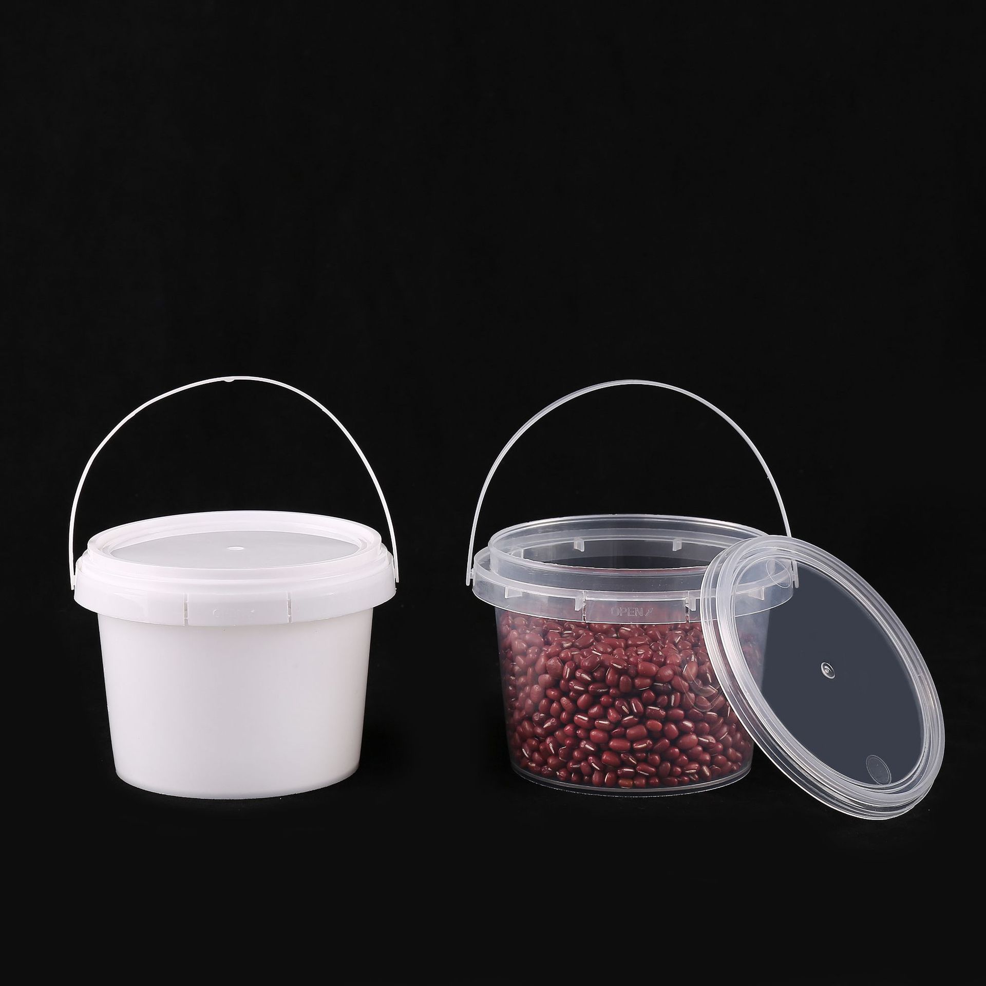 Thickened 0.5L transparent plastic drum, sealed drum, detergent drum, bleaching powder explosion salt packaging drum, small drum wholesale