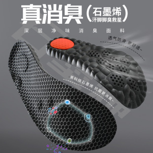 Insole Graphene Deodorant 3A Grade Antibacterial and Deodorant Basketball Badminton Leisure Sports High Elastic Shock Absorption Breathable Sweat Absorption