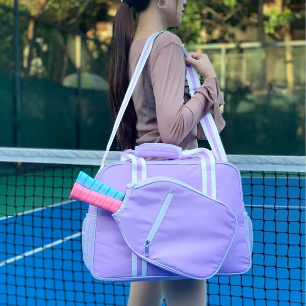 Cross-border New Purple Fashion Sports Handbag Outdoor Sports Peak Rapper Bag Waterproof Large Capacity Tennis Bag