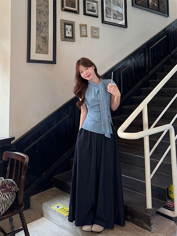 不规则设计感褶皱飘带衬衫女2025夏季新款修身显瘦chic别致上衣潮|undefined