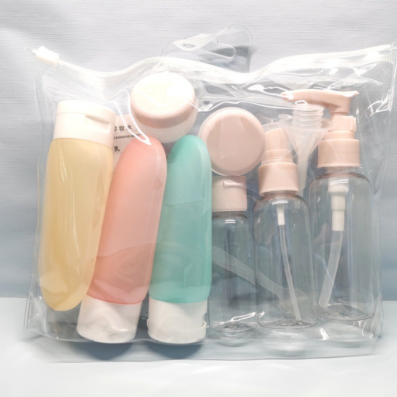 外贸跨境11套装化妆品瓶塑料瓶乳液瓶爽肤水瓶喷雾瓶分装瓶便携|undefined