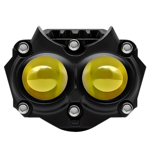 Owl High-Power Electric Motorcycle Spot Light Dual Color with Strobe Working Light Off-Road Bike Front Fender Roof Light