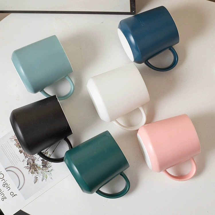 Creative coffee ceramic matte tableware with glass, tea cup, Birthday gift