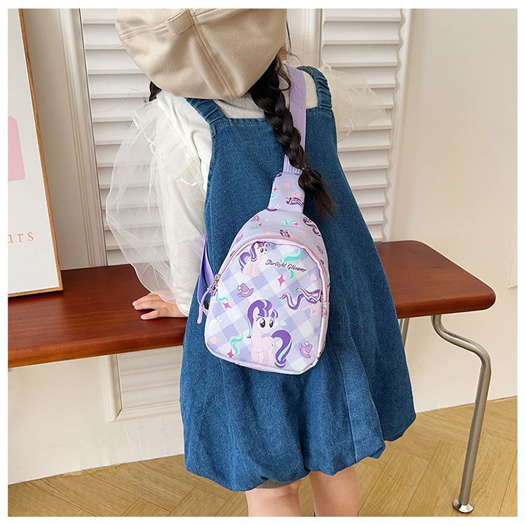 Wholesale of 2024 new children's bags, ins Korean cartoon chest bags, lightweight and fashionable travel crossbody backpacks for boys and girls undefined