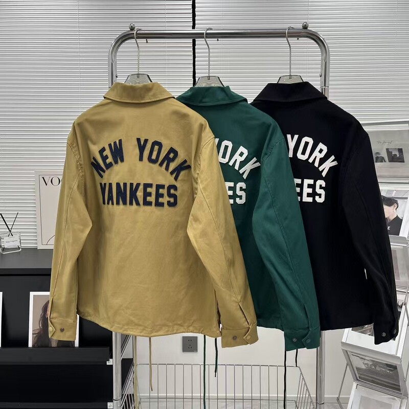 2025MLB秋カーディガン工装防風コートジャケットカップルコート新保温刺繍|undefined