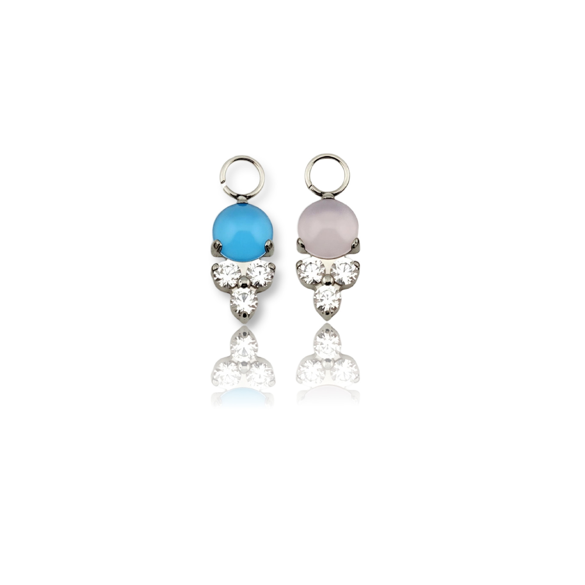 Silver pointed spike labret stud material detail