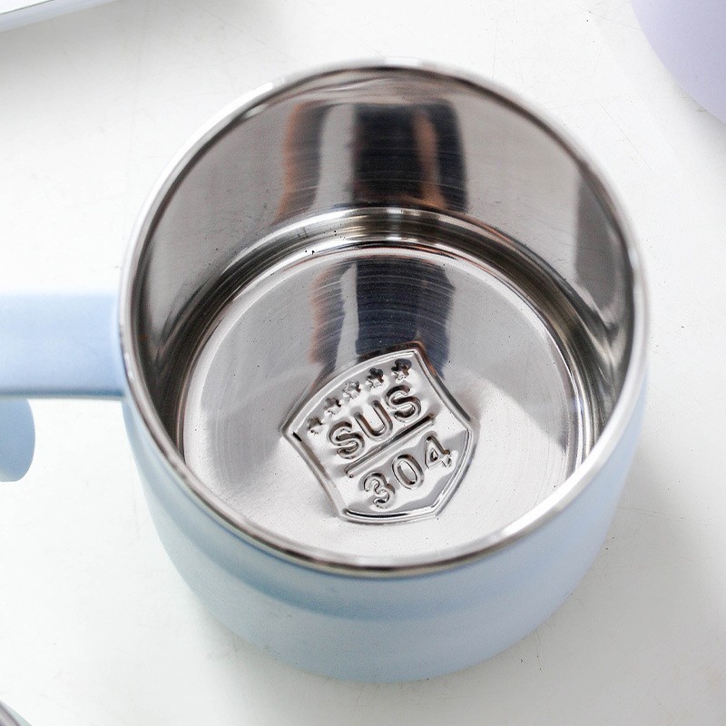 304 taza de acero inoxidable de alto valor de la cara de los estudiantes de oficina taza de agua doméstica de lujo ligera taza de paja de aislamiento térmico de alta calidad