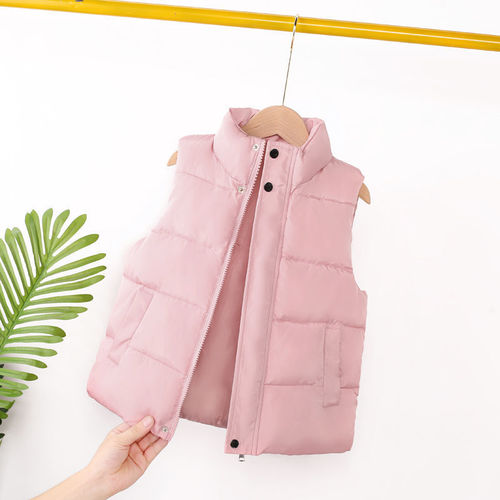 Children's winter and autumn new unisex down padded vest, baby and toddler padded jacket, thick stylish outerwear