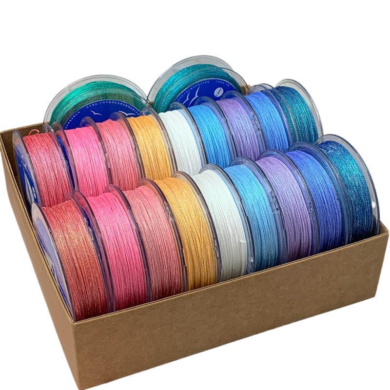 新品6/9股南美蜡线 幻彩蜡金线加蜡彩金编绳线极细手链绳编织专用|undefined