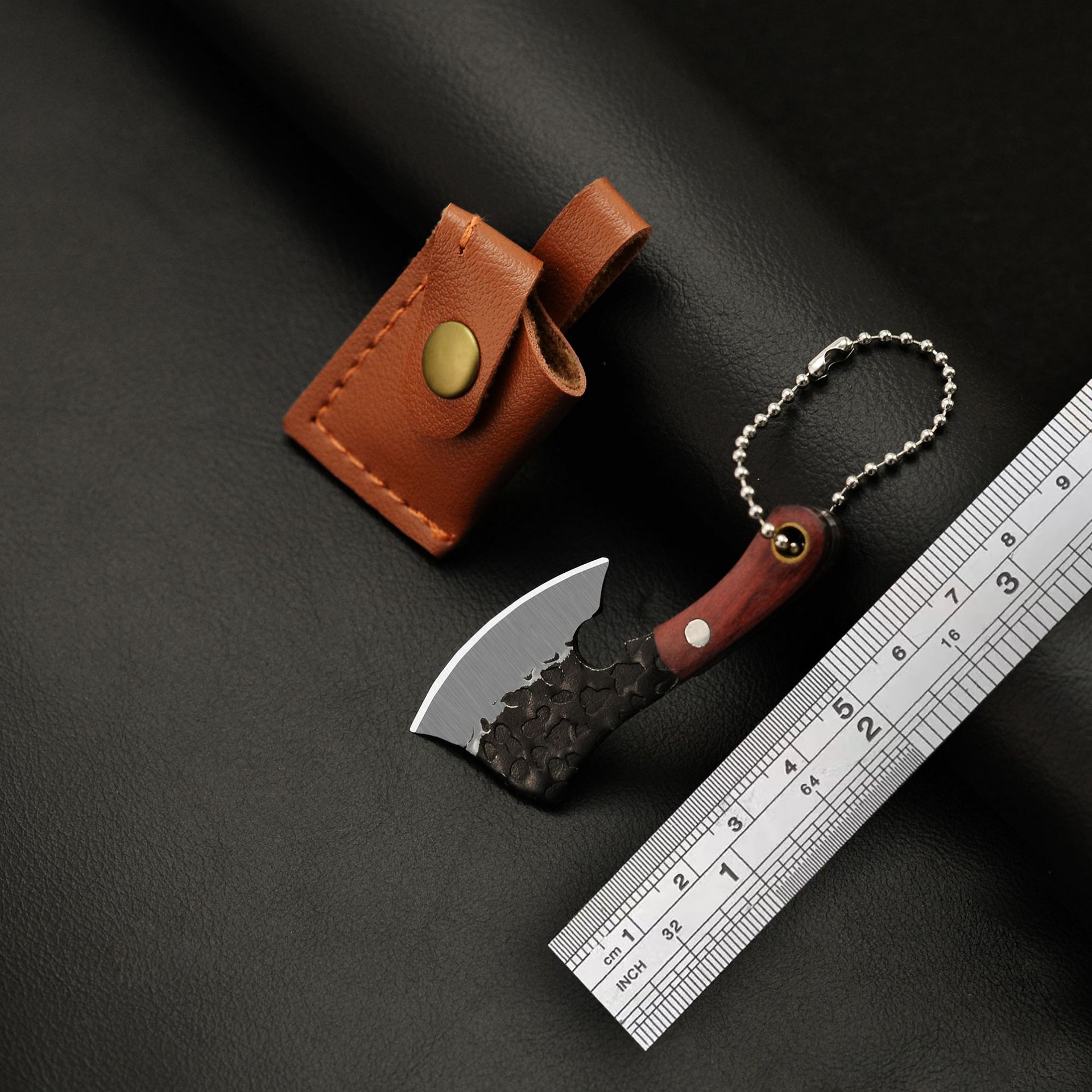 袖珍削水果挂饰刀钥匙链刀迷你斧头刀挂件配饰随身创意开箱刀