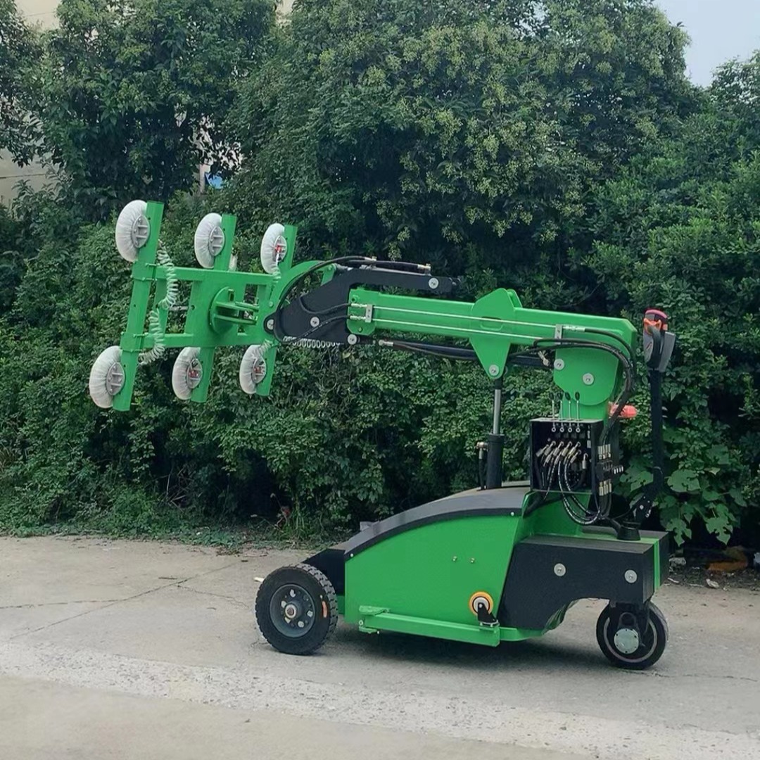 普尔夫电动玻璃吸盘车真空搬运车建筑工地幕墙码垛安装机械手杭州