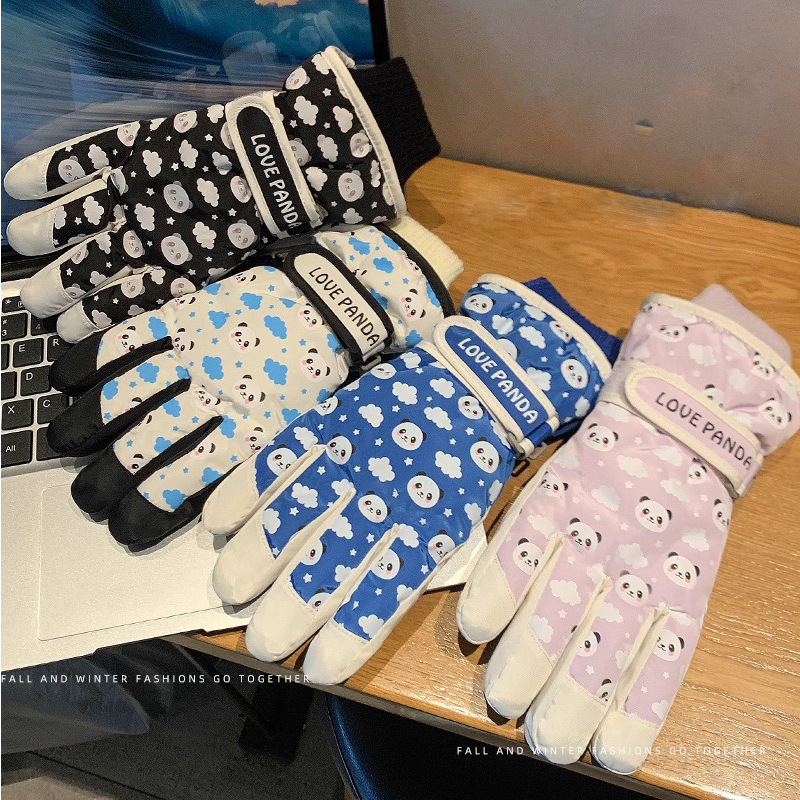Guanti da sci invernali per bambini, caldi, per ragazzi e ragazze, per giocare sulla neve, anti-schizzi, in velluto, per ragazze, con dita fredde, transfrontalieri_voghion.com
