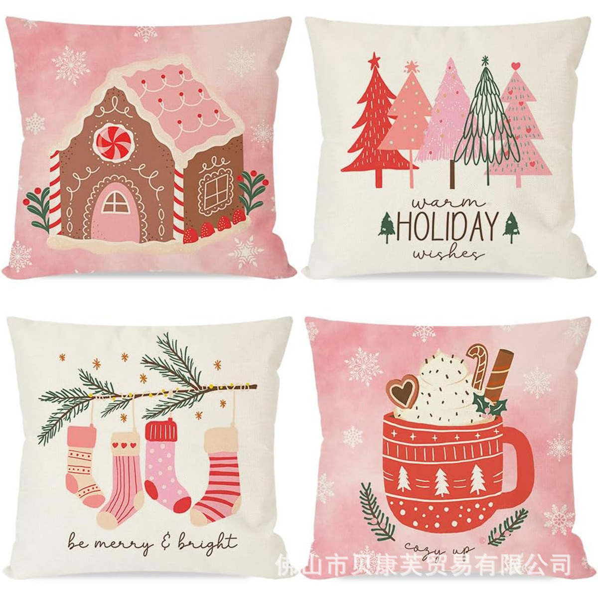 Pillow, winter Christmas pillowcase, sofa, Amazon