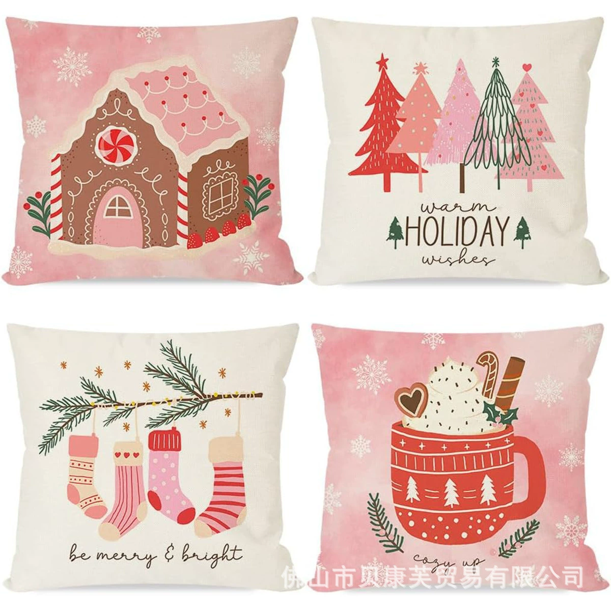 Pillow, winter Christmas pillowcase, sofa, Amazon